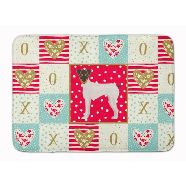 Carolines Treasures 19 x 27 in. Japanese Terrier Love Machine Washable Memory Foam Mat CK5851RUG - main